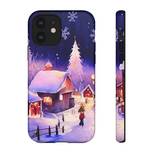 Christmas Homes in the Snow - Impact Resistant Phone Case iPhone 12 Matte